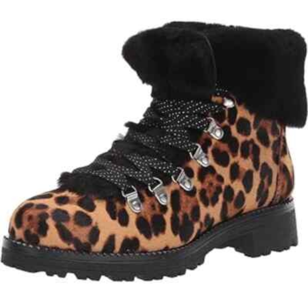J.Crew msrp$228 Women's Nordic Boots in Leopard Calf Hair Size 8 US Winter